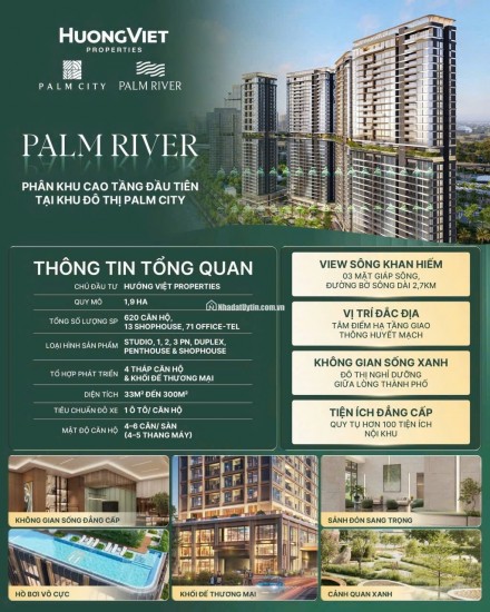 PALM RIVER - PALM CITY - Khu đô thị ven sông tại Nam Rạch Chiếc, liền kề Trung tâm Tài chính Quốc tế Thủ Thiêm