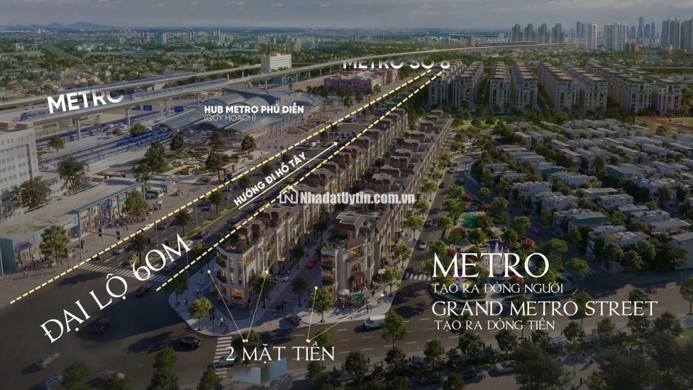 Mở bán nhà phố 2 mặt tiền trung tâm Mỹ Đình Grand Street