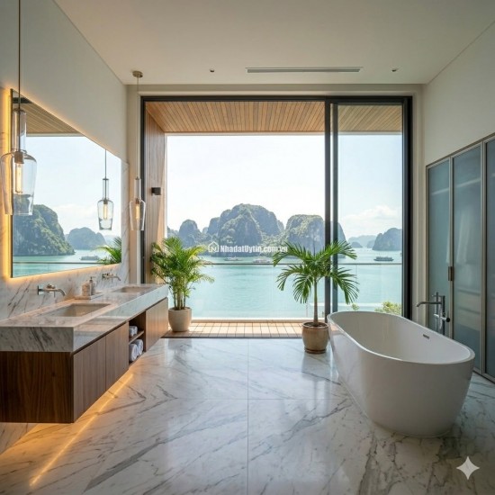 Tầm view độc bản: Trực diện vịnh Hạ Long và hồ nhạc nước – không gian thưởng lãm pháo hoa và cảnh sắc có 1-0-2.  với căn góc 3PN