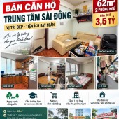  BÁN CĂN HỘ 62M² TRUNG TÂM SÀI ĐỒNG  GIÁ 3,5 TỶ 2 NGỦ ĐẦY ĐỦ NỘI THẤT 50M RA CHỢ SÀI ĐỒNG