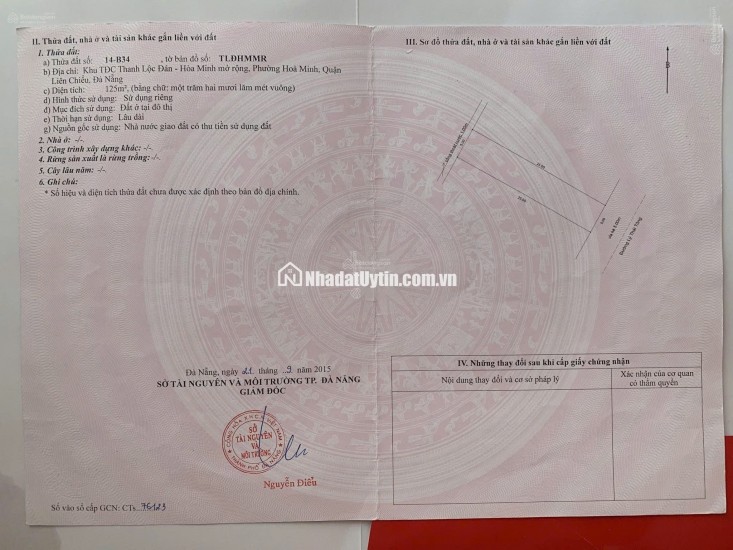 Bán đất lý thái tông, quận liên chiểu, đà nẵng cách biển 300m, - liên hệ: 0978998890 - cần tiền nên bán nhanh