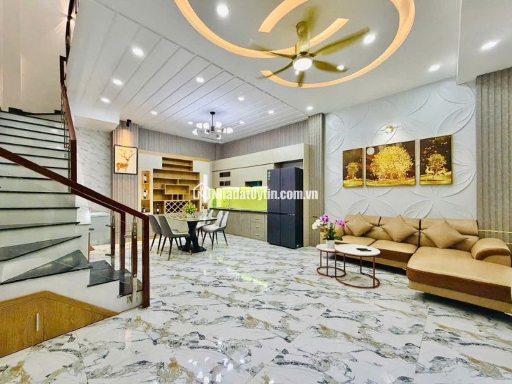 (HIẾM)Bán nhà mặt tiền 1T2L, đương Huỳnh Tấn Phát, 60m2, hẻm xe hơi né nhau, giá nhỉnh 4 tỷ