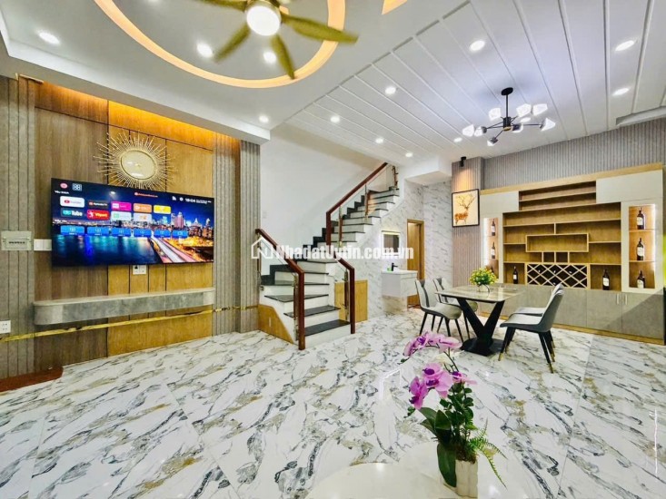 (HIẾM)Bán nhà mặt tiền 1T2L, đương Huỳnh Tấn Phát, 60m2, hẻm xe hơi né nhau, giá nhỉnh 4 tỷ