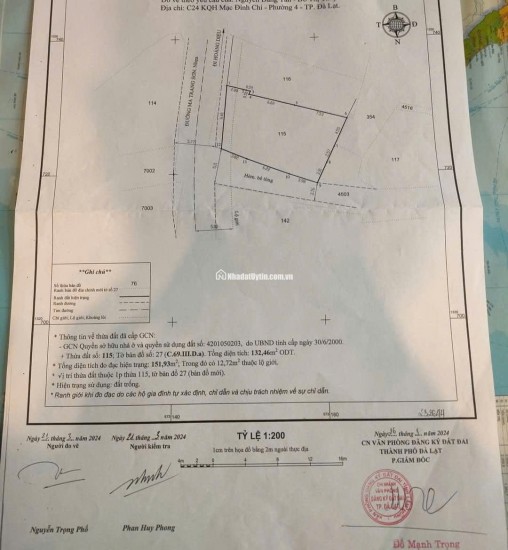 Bán đất trung tâm Đà Lạt, đường Ma Trang Sơn, P.5, lô góc 2 mặt tiền