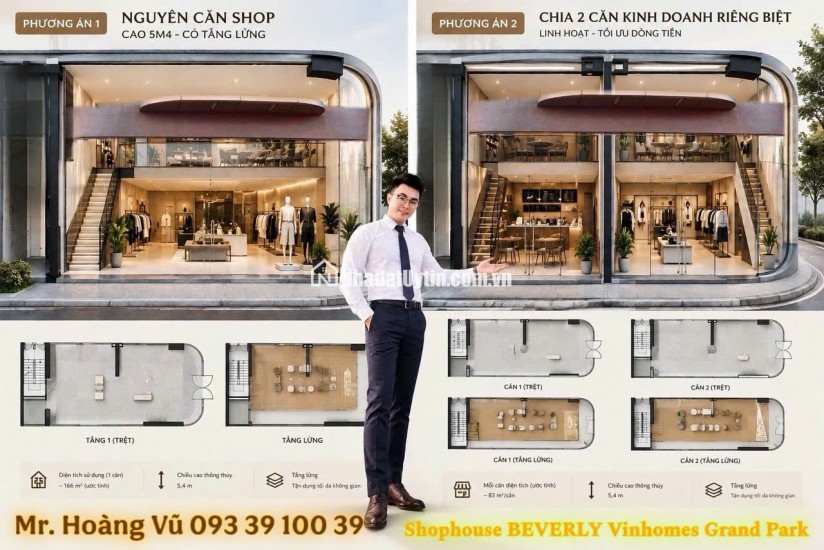 Một mặt bằng hai chiến lược Shophouse Beverly Vinhome Quận 9 lời ngay 5%: từ 129 triệu/m2