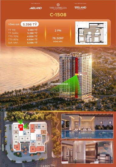 Nhanh tay sở hữu: CĂN HỘ THE CAMELLIA ĐÀ NẴNG - BÁN ĐẢO SƠN TRÀ CHỈ TỪ 1.9TỈ/CĂN LH:0775671352